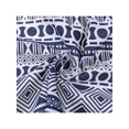 thumbnail image 3 of INSPIRE CHIC Women's Geometric Printed Cotton Linen Scarves, Retro Lace Trim Square Headscarf Neckerchief 23.6x23.6" Geometric-1-Navy Blue, 3 of 4
