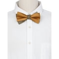 thumbnail image 4 of INSPIRE CHIC Men's Two-Color Cross Vintage Bow Tie for Banquet Wedding Party and More Orange-Brown One Size, 4 of 4