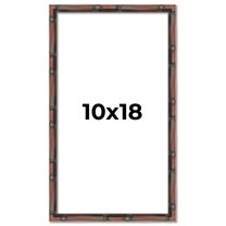 10x18 Frame Brown Bamboo with Dark Coffee/Walnut Finish | Solid Wood Picture Frame Width 0.75