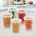 thumbnail image 3 of hengsof 50 Sets Food Storage Containers,Plastic Deli Containers with Lids, BPA-Free Leakproof Round Clear Takeout Container Meal Prep, Airtight Lids, 3 of 9