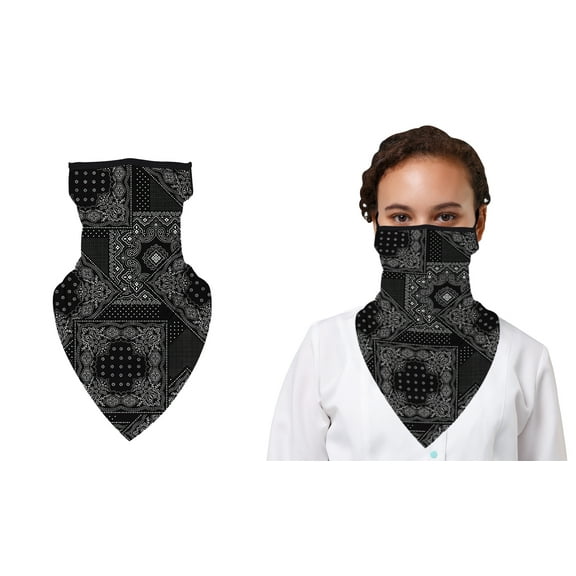 Halloween Balaclava Face Mask Neck Gaiter with Earloop For Men and Women, Paisley Print