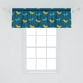 thumbnail image 2 of Ambesonne Yellow Bird Valance Pack of 2, Funny Abstract Chickens, 54"X18", Sea Blue Multicolor, 2 of 2
