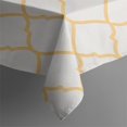 thumbnail image 2 of Yellow Geometric Quatrefoil Pattern Rectangle Tablecloth 60"x102",Waterproof Polyester Rectangle Table Cloth, Wipeable Spillproof Polyester Tablecloth for Dining, Camping, Indoor and Outdoor, 2 of 6