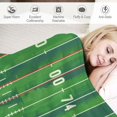 thumbnail image 3 of Soccer Blanket Sports Ball Throw Blanket Blue Flame Teens' Soccer Fans Soft Cozy Football Blanket for Boys Men Sofa Travel Living Room Bedroom, 3 of 6