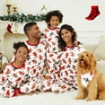 thumbnail image 3 of PatPat Girls Boys Christmas Pajamas Sets Family Matching Cartoon Gingerbread Man Holiday Flame Retardant Pjs with Socks, 2-Piece, Size 8-9 Years, 3 of 13