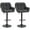 Noir, variante sur HOMCOM Tabourets de Bar Réglables, Ensemble de 2, Tabourets de Bar Pivotants Capitonnés en Tissu