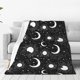 thumbnail image 1 of Fotbe Crescent and Stars Manta de Franela Acolchonada con Estampado, Súper Suave y Esponjosa, Extra Grande para Sofá, Cama, Uso Todo el Año-40"x30", 1 of 7