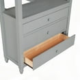 thumbnail image 5 of Twin Size Loft Bed with Drawers & Desk - Gray, Solid Wood, Maximized Space, 5 of 15