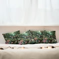 thumbnail image 4 of Ambesonne Cat Throw Pillow Cover Pack of 4, Exotic Wild Floral Jungle Scene, 4 Pcs-18" x 18", Green and Multicolor, 4 of 5