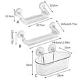 thumbnail image 5 of LAIQIEN Shower Basket Easy to Install Suction Cup Wall Storage Holder Bathroom Caddies, 5 of 14