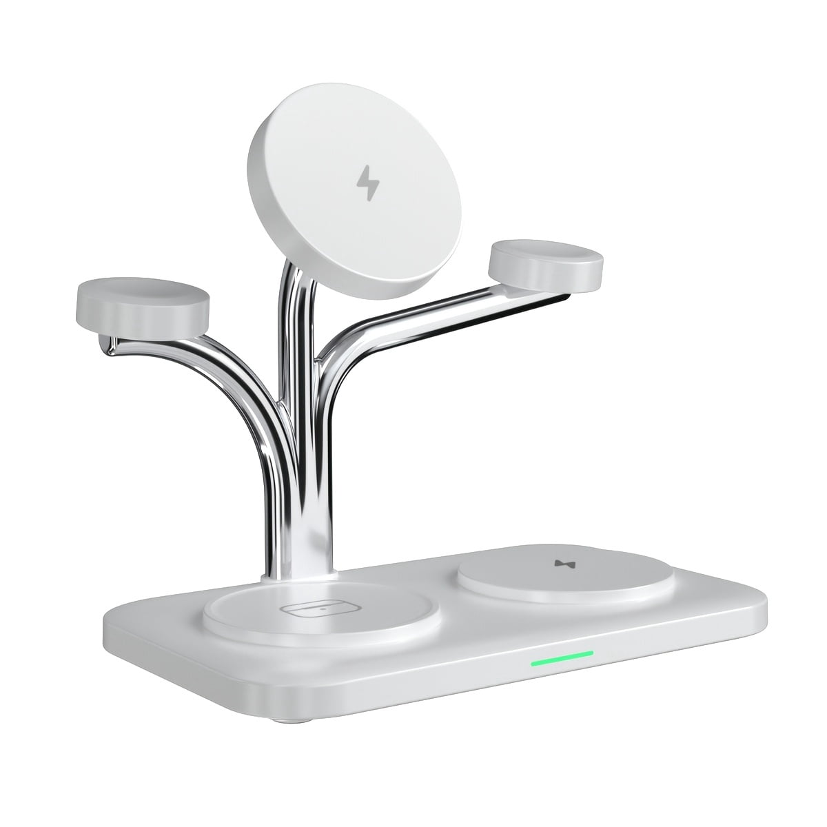 5-in-1 Magnetic Wireless Charging Stand for iPhone 17/16/15, Apple Watch Series 9/8/7, AirPods 3/2 with Night Light & USB Output