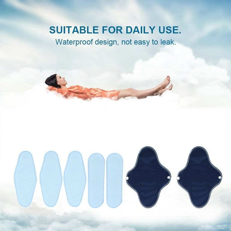8Pcs/kit Female Reusable Menstrual Pad Set Waterproof Sanitary Cloth Liner,  Menstrual Cloth Pads, Waterproof Menstrual Pad