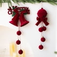 thumbnail image 3 of Bola Colgante Para árbol De Navidad, Adorno Flocado Rojo, Ligero Y Reutilizable Para Interior, Exterior, De árbol Para Ventana DIY, 3 of 7