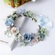 thumbnail image 4 of Diadema romántica, anillo de boda, corona de flores artificiales, diadema nupcial, 4 of 4