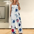 thumbnail image 2 of Dyegold Jumpsuits for Women Casual, Womens Jumpsuit Star Stripes American Flag Summer Wide Leg Overalls Bib Long Pants Sleeveless ​Square Neck ​Rompers, 2 of 5