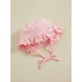 thumbnail image 4 of Bagilaanoe Toddler Baby Girl Party Dress Ruffle Long Sleeve A-line Princess Dresses + Hat 6M 12M 18M 24M 3T Kid Patchwork Tulle Skirt, 4 of 8