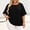 A517 Black, variant on Womens Plus Size Tops Elegant Ruffle Bell Sleeve Blouses Casual Crewneck Ribbed Crepe Textured Shirts Classic Flowy Peasant Tunics Loose Fit Dressy Work Office Summer Tops