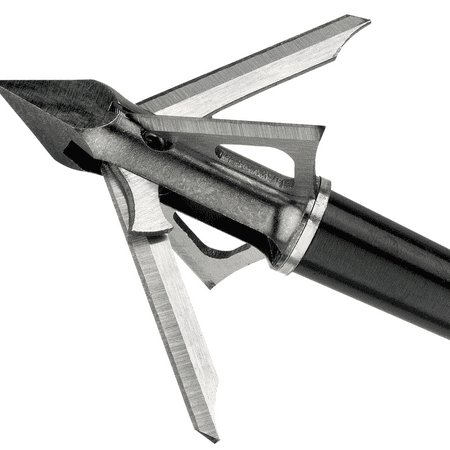 Muzzy Trocar HBX Hybrid Crossbow Broadhead 4-Blade 100gr 1 5/8" Cut 3-Pack Set