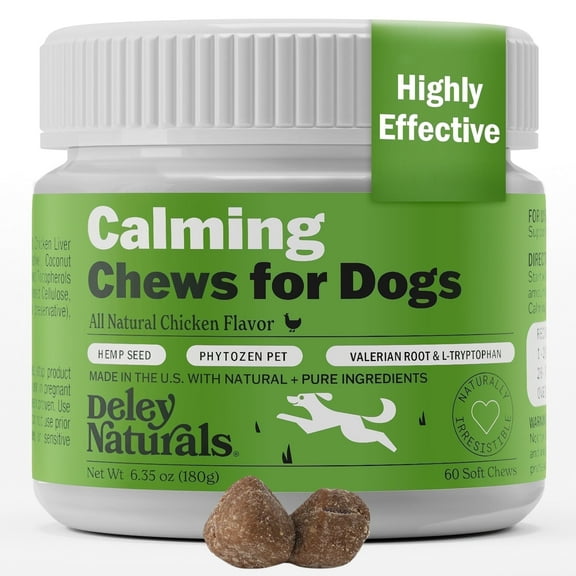 Deley Naturals New Calming Chews for Dogs - Relaxation & Behavior Support