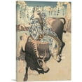 thumbnail image 1 of ARTCANVAS Woman with a Pipe Riding on a Buffalo Canvas Art Print by Utagawa Kuniyoshi - Size: 40" x 26" (0.75" Deep), 1 of 9
