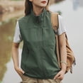 thumbnail image 2 of Women's Dressy Vest Sleeveless Solid Color Open Front Jackets Zip Up Fashion Casual Waistcoat Tops, 2 of 6