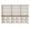 thumbnail image 6 of Mroden 5 Tier Wooden Bookcase 72" Tall Bookshelf with Adjustable Shelves and Ample Storage Cabinets, Library Wood Bookshelves with Glass Door for Living Room, Study Room, Bedroom, White, 6 of 7