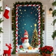 thumbnail image 6 of Yunuuuoa Christmas Door Curtain Santa Claus Design Polyester Fabric Holiday Decoration for Front Door Indoor Wall Party Festive Atmosphere, 6 of 6