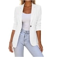 thumbnail image 2 of Drovellove Plus Size Women's Notch Lapel Long Sleeve Blazer Jacket - Slim Fit Button Down Lightweight Work Blazer for Office Business Casual, Commute & Professional Style, 2 of 6