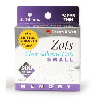 Adhesive Memory Zots-300Ct, Clear, 1/2 - 1 Pkg