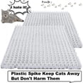 thumbnail image 2 of Paquete de 16 alfombrillas repelentes de gatos para exteriores Alfombrillas de plástico para gatos y perros con púas Alfombrilla de entrenamiento disuasoria con púas transparentes Alfombrill, 2 of 5