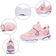 thumbnail image 5 of XZNPDUCQ Boys Girls’ Platform Canvas Shoes Lace-up Fashion Sneakers Low Top and High Top Casual Shoes for Boys Girls Casual Shoes Breathable Walking Shoes (Pink,1.5), 5 of 9