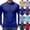 10# Dark Blue, variant on Long Sleeve Shirts for Men Quick Dry Tech Stretch Lightweight T-Shirt Zipper Sun Protection Athletic Shirts for Hiking,Purple Pink,2XL