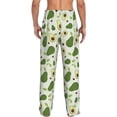 thumbnail image 2 of Bixox Men's Green Avocado Patterned Pajama Pants with Pockets Lounge Clothes for Home, 2 of 5