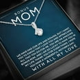 thumbnail image 2 of Wedding Adoption Necklace For Bonus Mom, Christmas Gift, Alluring Beauty Necklace for Mother in Law with a Message Card and Gift Box, Stepmom Birthday Gifts Ideas, 2 of 5
