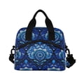 thumbnail image 2 of Lunch Bag Portable Crossbody Meal Bag Cooler Bag Insulated Lunch Bag Food Bag Handheld & Crossbody Design Dark Blue Beautiful, 2 of 6