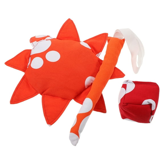 MRLESS 3pcs Fabric Flying Disc Toy Set for Kids Outdoor Sports Games Red Footprint Design Interactive Sensory Training Toys