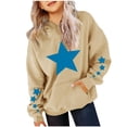 thumbnail image 1 of Girls And Cute Hoodies For Oversized Long Sleeve Drawstring Hooded Sweatshirt Gradient Teen Girls Pullover Tops Khaki, 1 of 4