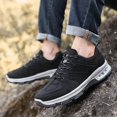 thumbnail image 6 of Men's Low-Top Lace-Up Hiking Shoes Mesh Spliced Upper Air Cushion Sole Rugged Outsole Outdoor Walking Sneakers, 6 of 6