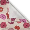 thumbnail image 6 of Ambesonne Kiss Valance & Curtain, Vivid Colored Lips Glamour, 55"x36", Pale Rose and Multicolor, 6 of 6