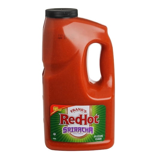 Frank s Redhot Sriracha Chili Hot Sauce Bottle, 0.5 Gallon, 4 Per Case