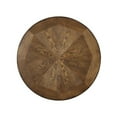 thumbnail image 3 of Pemberley Row Oak Veneer Rustic Umber Brown Pub Table Round Nailhead Trim 36" Unassembled, 3 of 5