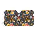 thumbnail image 7 of Fotbe Colorful Flowers with Butterfly Car Windshield Sunshade | Sun Visor Protector Front Window Shade, Keeps Out UV Rays, Keeps Your Vehicle Cool-Medium, 7 of 7