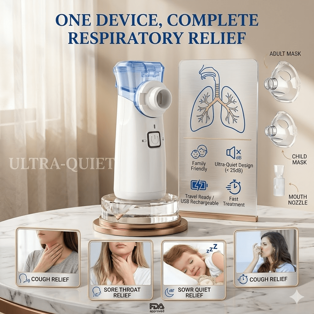 LYMAYTER® Portable Humidifier USB/Battery Portable Handheld Compressor Steam Inhaler