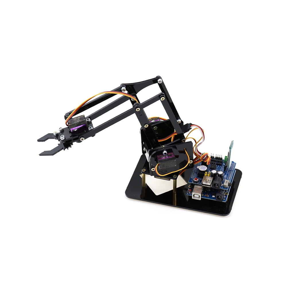 Robotic Arm 4DOF Mechanical Metal Clamp Claw Kit DIY Toy Servo Controller PC APP 