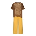 thumbnail image 4 of Ensembles pour Femmes 2 Pcs Tenues Imprimées Col Rond Manches Courtes Pull + Pantalon Ensemble 2 Pcs en Liquidation, 4 of 6