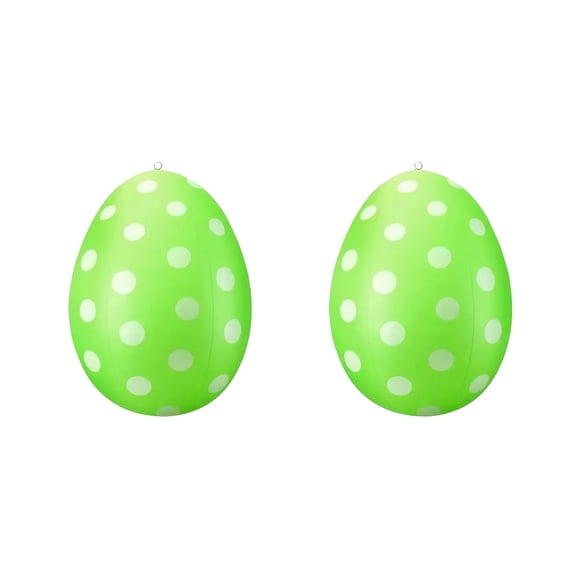 Inteprter Juego de 2 huevos inflables de Pascua para crear un ambiente alegre de Pascua, globos inflables para fiestas y jardines. Kits de decoración para fiestas verde