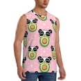 thumbnail image 2 of Kdxio Panda Avocado for Men's Muscle T-shirt,Sleeveless for Workout Running Athletic Gym Lounge Casual, 2 of 7