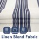 thumbnail image 2 of Cortinas opacas DriftAway Chris de lino, 91 cm de largo, con rayas azules, 2 of 9