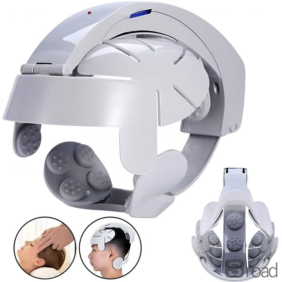 OITY Electric Head Massager Helmet - Hands-Free Scalp Neck Relaxation with Vibration Therapy,Adjustable Acupuncture Points Stimulation for Stress Tension Relief (Non-Medical Device),As the Picture