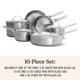 thumbnail image 5 of Batería de cocina Calphalon de acero inoxidable de 3 capas, 10 piezas, 5 of 6